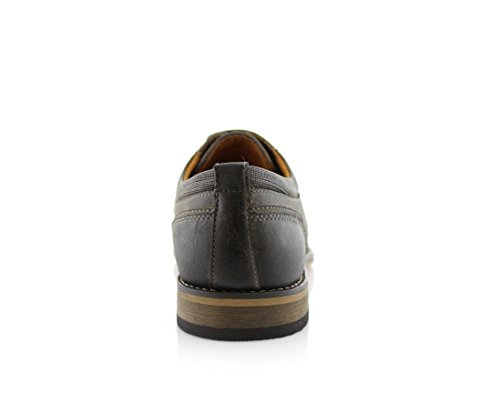 Image of Ferro Aldo Men's Modern Cap-Toe Derby Collection | Statement Dress Shoes in Floral, Woven, & Classic Styles