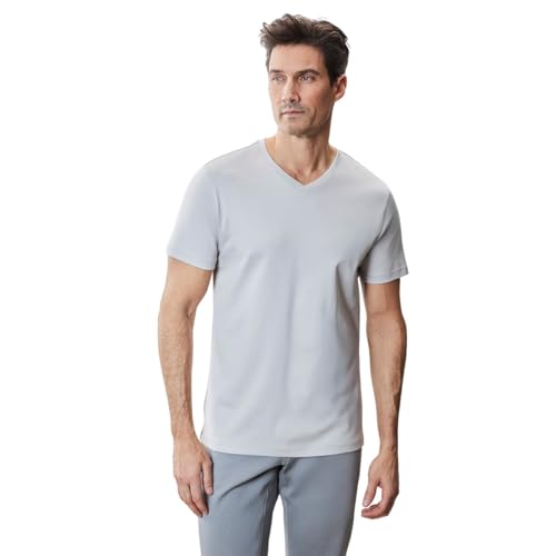 Image of Robert Barakett V Neck Short Sleeve Pima Cotton Casual Solid Mens T Shirt