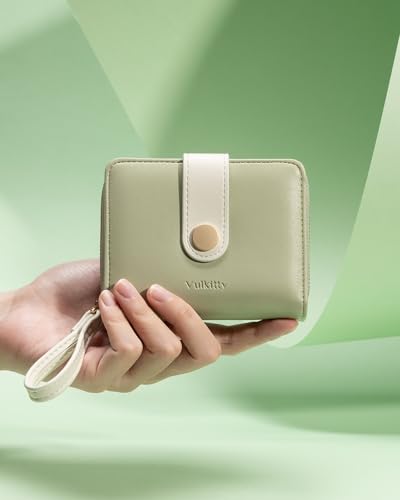 Women's Wallet Slim Leather Bifold Card Wallet for Women Small Compact Women's Purse Credit Card Holder with ID Window, Coins Zipper Pocket and Lanyard3