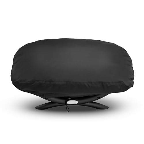 onlyfire BBQ griglia a Gas di Copertura per Barbecue per Weber Baby Q, Q100 Q120 e Q1000 Gas Griglie, Nero