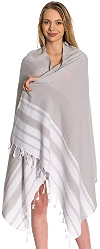 (Set Of 6) Xxl Turkish Cotton Bath Beach Hammam Towel Peshtemal Throw Fouta Blanket Set #TOP5