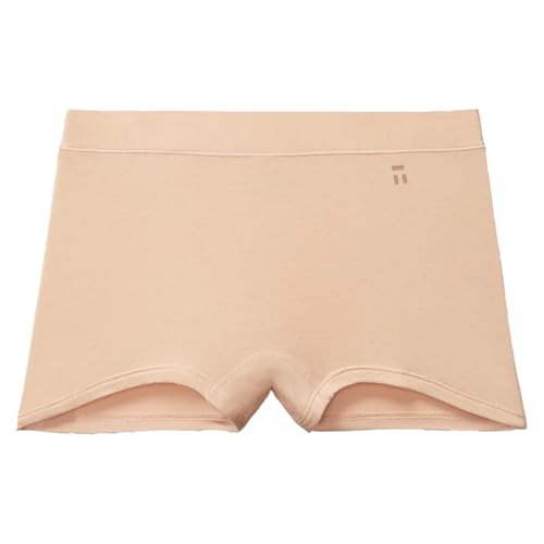 Tommy John Women's Underwear, Boyshort Panties, Cool Cotton Fabric Underwear, Sporty Boxer Briefs for Women, Full Coverage, Seamless Panties, Maple Sugar, X-Large
