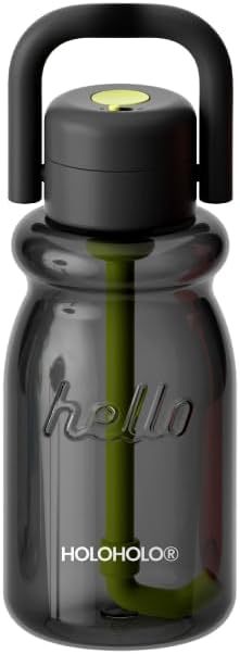 HOLOHOLO Tumbler Insulated Water Bottle with Handle and Lockable Lid Leak-Proof Travel Bottle for School, Home, Work, BPA-Free, Gifts for Students (Blue-23oz)