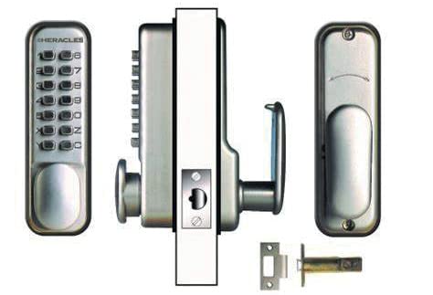 Serrure à code mécanique HCODE à larder pêne demi-tour réversible - HERACLES - HCODE-E