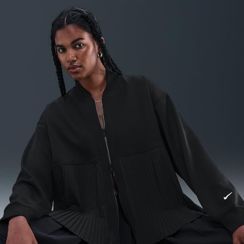 Image of Nike Sportswear Women's Pleated Jacket (Black /Sail)