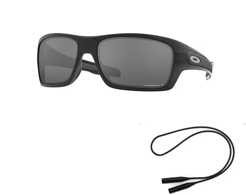 Oakley OO9263 Sunglasses Bundle: OO 9263 926341 Turbine Polished Black Prizm B and Universal Anti-slip Silicone Leash2