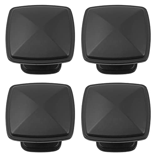 DAFROH Poignées de tiroir avec plaque de diamant noire mate, poignées de meubles, poignées de tiroir, kits de poignées de tiroir, poignées de cuisine modernes avec tiroir de 30 mm