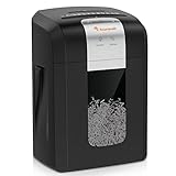 Bonsaii 16 Sheet Paper Shredder for Office, 60-Minute Cross-Cut Heavy Duty Shredders Also Shreds CDs/Credit Card, Commercial Shredder with 6 Gal Pullout Basket, Jam Proof & 4 Casters, Black (3S23)