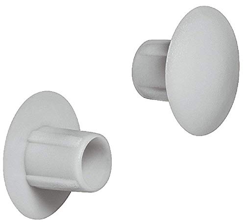 Preisvergleich Produktbild Gedotec Schrauben-Abdeckungen grau Möbel-Abdeckkappen zum Eindrücken Blindstopfen rund - H1120 / Ø 5 mm / Rundstopfen für Blind-Bohrung / MADE IN GERMANY / 20 Stück - Möbel-Kappen für Bohrlöcher
