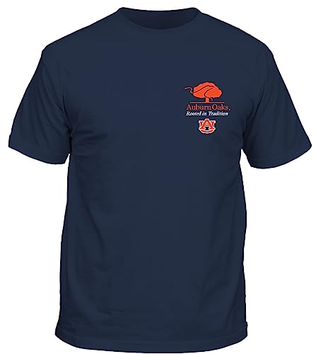 New-World-Graphics-Auburn-Mens-Navy-Toomer-Oaks-College-2-Sided-Short-Sleeve-T-Shirt-XX-Large