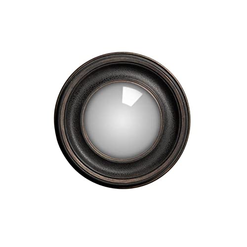 Miroir convexe Chehoma de qualite superieure avec cadre patine noire 24cm