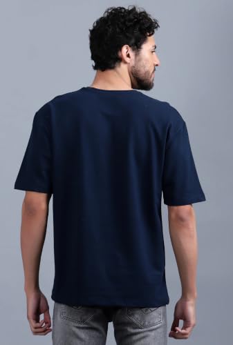 Image of Men's 240 GSM Cotton Oversized Tee - Heavyweight Bio-Washed Fabric | Premium Street Style | Super Soft, Thick & Breathable T-Shirt