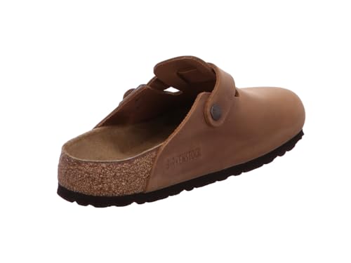 Image of Birkenstock Boston Bs Men's Large Elegant Pin Buckle Clog Sandals (Cognac, US 10 /10.5F & 8 /8.5M)