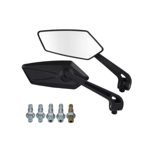Espejos retrovisores para motocicleta con acabado premium de plástico ABS kit de 2 unidades de 8mm 4
