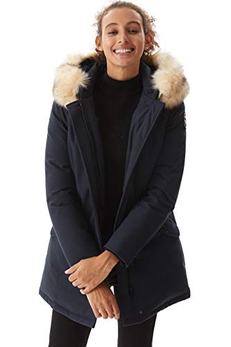 Winter Coats For Women, Molemsx Women's Down Winter Coats For Women Warm Winter Parka Down Coats with Removable Fur Hood Puffer Jacket Navy X-Large