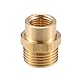 VekAuto Hochdruckreiniger-Anschluss, M14x1.5 auf 14mm G1/2 männlicher und weiblicher Adapter aus Messing Schraubenschlauchanschluss Universal für Hochdruckreiniger Messing Kupferton