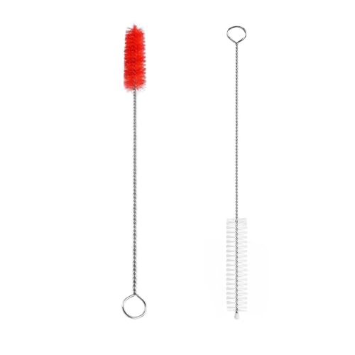Image of 2 Pack Straw Cleaner Brush, Reusable Metal Handles Straw Cleaner Brush Extra Long for Stanley Mug 40, 30, 20 oz, 10mm Wide for Sippy Cup, Water Bottle and Tubes