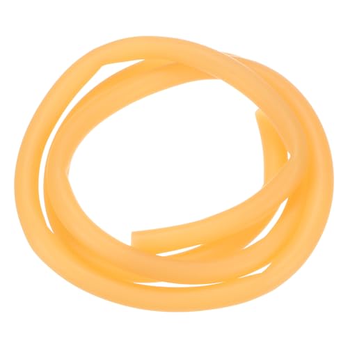 M METERXITY Tubo de látex natural, 1/4' [6 mm] ID X 3/8' [10 mm] OD 3 pés de comprimento mangueira de látex para casa/laboratório/desporto, tubos de banda altamente elásticos [amarelo]