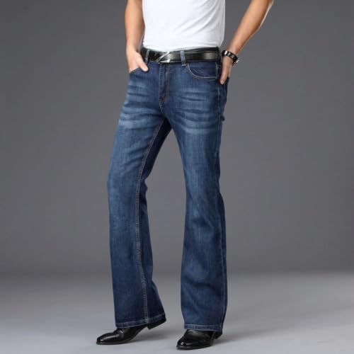 Image of Jeans for Men | Relaxed Fit Denim Pants with Slim Fit Bottoms