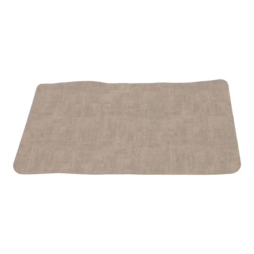 DEARMAMY Tapete de Mesa para Manicura Grande de Cuero Sintético Marrón, y Antideslizante, Protector para Salón y Hogar, Almohadilla Fácil de Limpiar de 61x40 Cm para Técnicos de Uñas