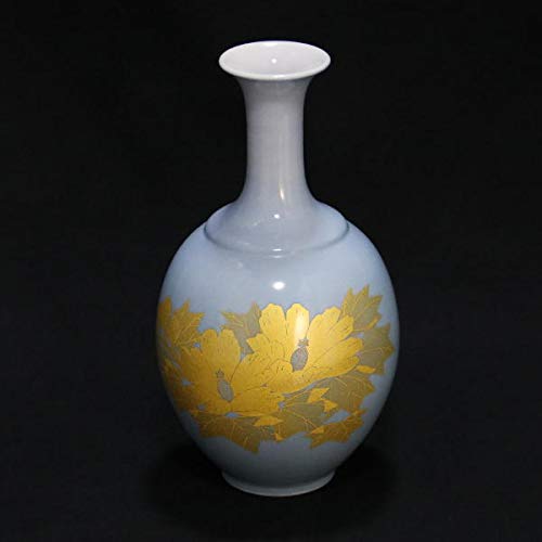 Amazon.co.jp: 吉田美統 人間国宝 九谷焼花瓶 釉裏金彩芙蓉文 水色 Amazon.co.jp: 吉田美統 人間国宝 九谷焼花瓶 釉裏金彩芙蓉文 水色