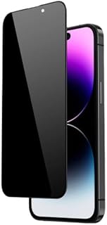 18D Privacy Tempered Glass Screen Protector Full Coverage, Anti-Spy,Edge Protection For IPhone 14 Pro - Black