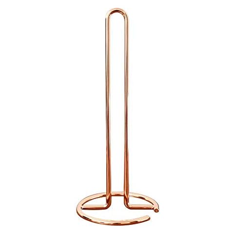 Kitchen Paper Towel Holder, Roll Holder Stand, Toilet Paper Holder Free Standing Metal Roll Holder for Kitchen Toilet Dinner Table Desktop Countertop (Rose Gold) Cover