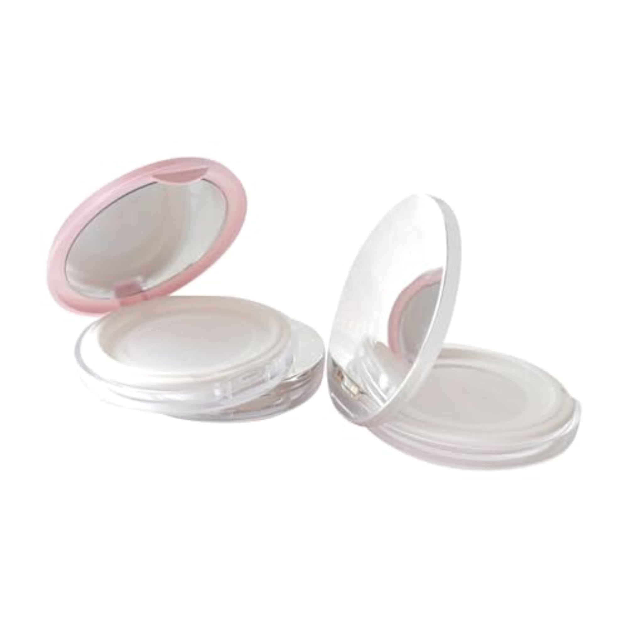 2x2Pcs Refillable Compact Powder Container with Mirror