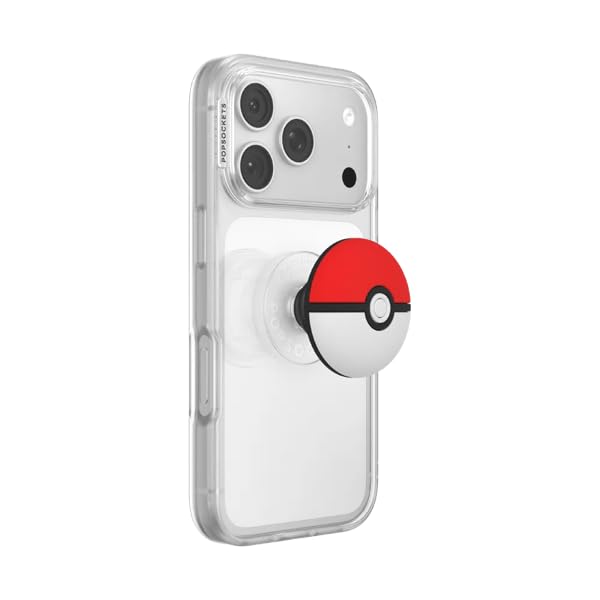 Image of PopSockets Adhesive Phone Grip, Holder- Pokeball