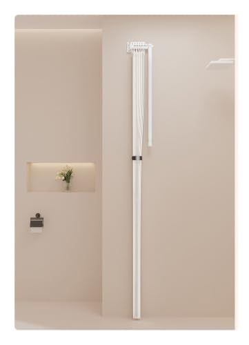 Rideau de douche et tringle pliables pour cloison d'angle