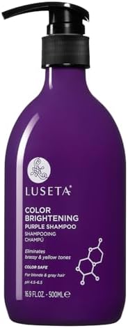 Luseta Purple Shampoo for Women - Blonde, Grey, Color Treated, Curly and Damaged Hair - 16.9oz, Sulfate & Paraben Free