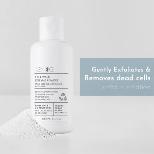 Reboncel Enzyme Powder Cleanser Pore Minimizer, Exfoliating Face Wash With Amino Acids Papaya And Algae Extract For Oily Combination Skin, 60G #TOP1