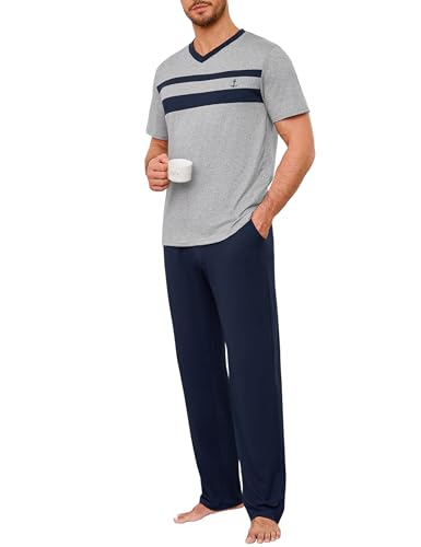 Marvmys Pijama Hombre Algodon Conjunto de Pijama Hombre...