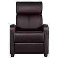 Yaheetech Recliner Chair Home Thether Seating Sofa Black/Brown/Gray/Beige from 
