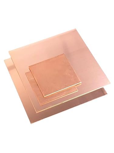 Pure Copper Sheet, 1mm Thickness, 500mm x 500mm, Rectangular Metal Plate for Crafting, Jewellery, Electrical and Industrial Use, Pack of 1-image-46