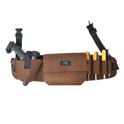 Bolsa de cintura para utilidad: cinturón de trabajo ajustable, delantal de herramientas de nailon resistente, cinturón de trabajo reforzado para sujetar herramientas manuales, solución de