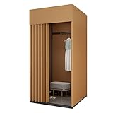 Tragbare mobile Umkleidekabine - Temporäre Ankleidekabine für Outdoor Shopping Faltbare Umkleidekabine 3 Größen (Hellbraun Groß) - Ideal für Bekleidungsgeschäfte