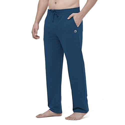 HMIYA Herren Jogginghose Baumwolle Sweathose Lange Atmungsaktiv Sporthose Yogahose Klassische Trainingshose mit Taschen(Pfauenblau,XL) HMIYA Herren Jogginghose Baumwolle Sweathose Lange Atmungsaktiv Sporthose Yogahose Klassische Trainingshose mit Taschen(Pfauenblau,XL)