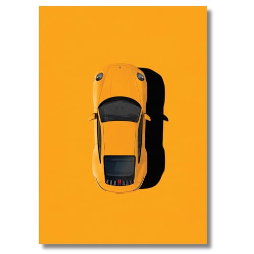 Image of Live Mad Live Crazy Porsche 911 GT3 Top View Portrait Single Wall Paper Poster, A3 Size, 16.5L X 11.7W Inches Unframed Art Prints - Home, Bedroom, Living Room & Decor - Aesthetic, Matt Finish, Frame Not Included
