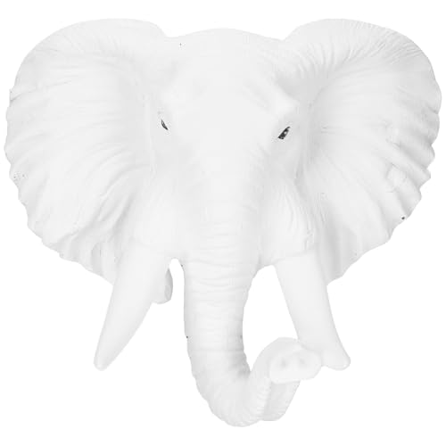 STOBAZA Tête Éléphant Résine Décorative Murale Réaliste Décoration Animal pour Chambre Salon ou Bureau Design Élégant
