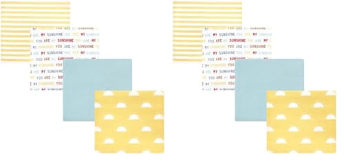 Image of Hudson Baby Unisex Baby Cotton Flannel Receiving Blankets, My Sunshine, One Size (Pack of 2)