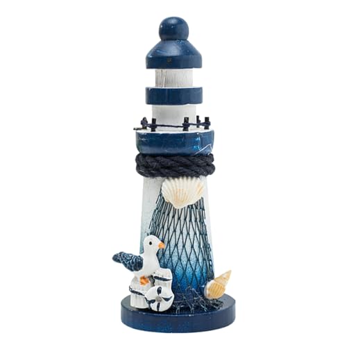 TOPBATHY 1 Pièce De Style Méditerranéen Décoration De Bord De Mer Océan Marin Figurine Nautique De Table Ornements De Phare Décoration pour La Maison...