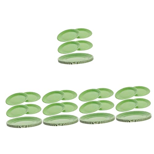 UPKOCH 100 Pcs 7 Polegadas Bandeja De Papel Papel Verde Manual Caixa Descartável Infantil