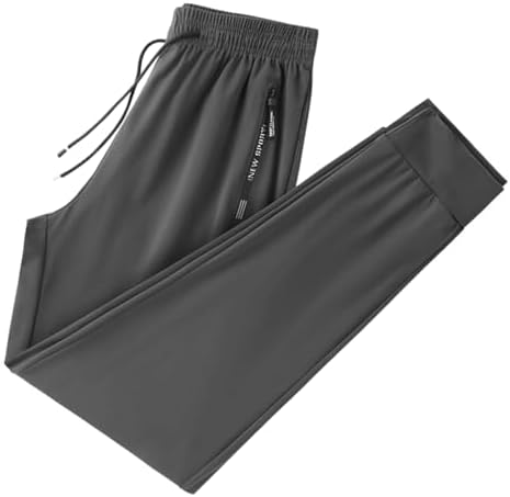 Liaeglam Invisible Zipper Open Crotch Pants Sports Jogger Ice Silk