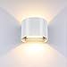 Produktbild LED Wandleuchte Innen Aussen 12W Modern Wandlampe mit einstellbar Abstrahlwinkel Design Wasserdichte IP65 AC85V-265V Runden LED Wandbeleuchtung 2700K Warmweiß