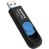 ADATA UV128 32GB USB 3.0 Retractable Capless Flash Drive, Blue (AUV128-32G-RBE)