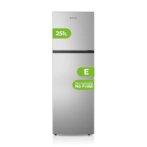 Aspes Frigorífico 2 Puertas Inox AF1675501ENFX. Capacidad 251 Litros, Puerta Reversible, Bajo Nivel Sonoro, Eficiencia Energética Clase E