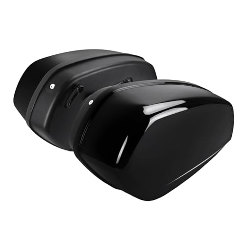 Alforjas duras negras para motocicleta compatibles con Harley Softail Low Rider 2018-2024, con kit de acoplamiento miniatura 6