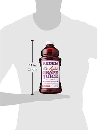 Kedem 100% Pure Kosher Grape Juice for Passover & All Year Round, Plastic Bottle, Healthy & Delicious, Refreshing Taste, Half gallon, 64 oz