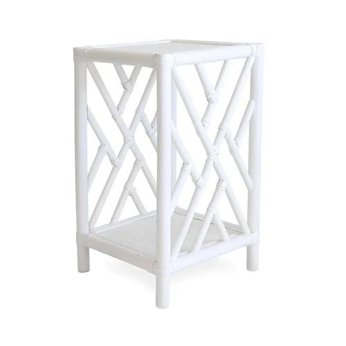 Image of Multi-Purpose Side Table 2-Tier for Living Room, Bedroom & Office - Wooden Top End Table with Storage Shelf, Modern Corner Piece